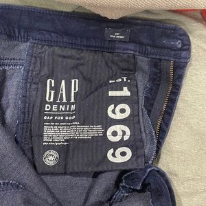 Gap velvet blue jeans